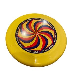 Sport Design Yellow Flying Disc Outdoor Toy Vintage Frisbee
